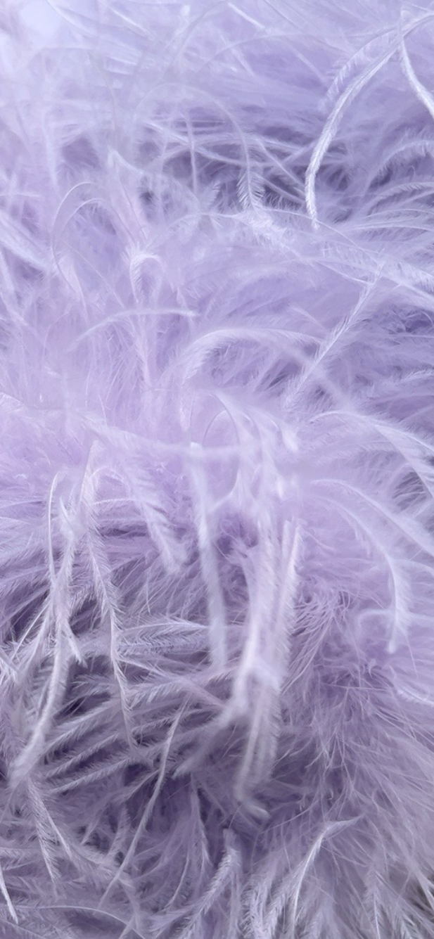 Selene — Lilac Ostrich Feather Royal Ascot Headpiece