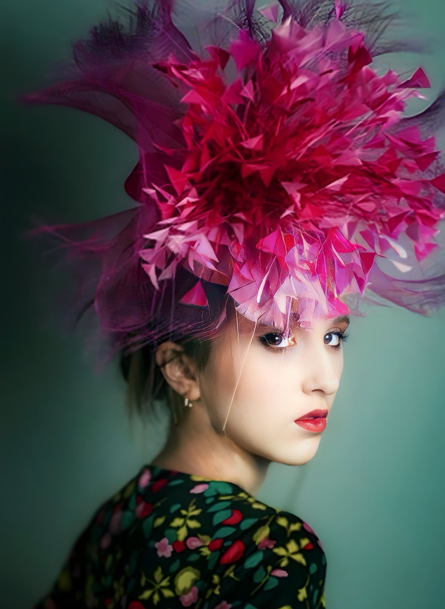 A-corsage fascinator hat