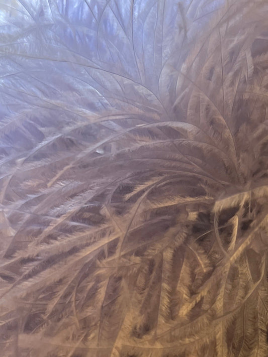 Selene — Lilac Ostrich Feather Royal Ascot Headpiece