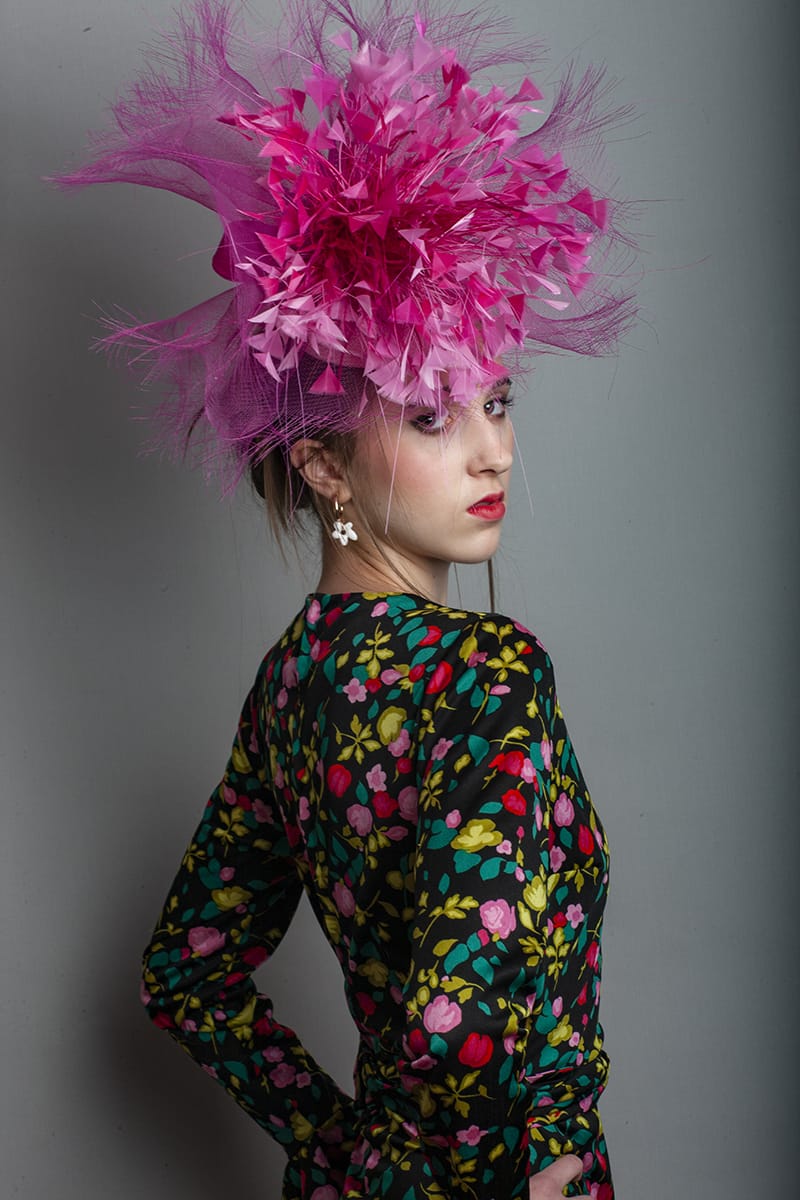 A-corsage fascinator hat