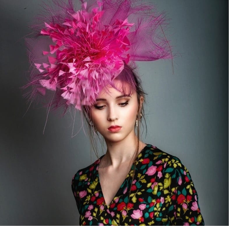 A-corsage fascinator hat