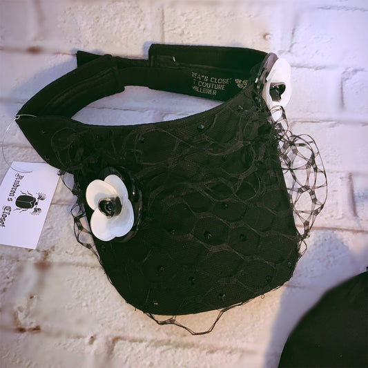 Black Embellished Visor