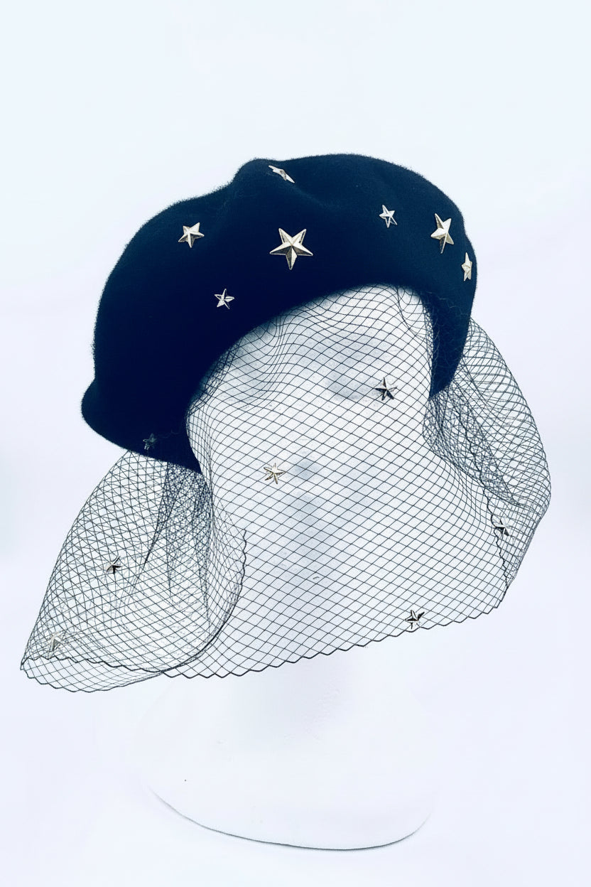 C-Beret stars Wool beret le stelle.