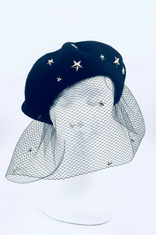 C-Beret stars Wool beret le stelle.