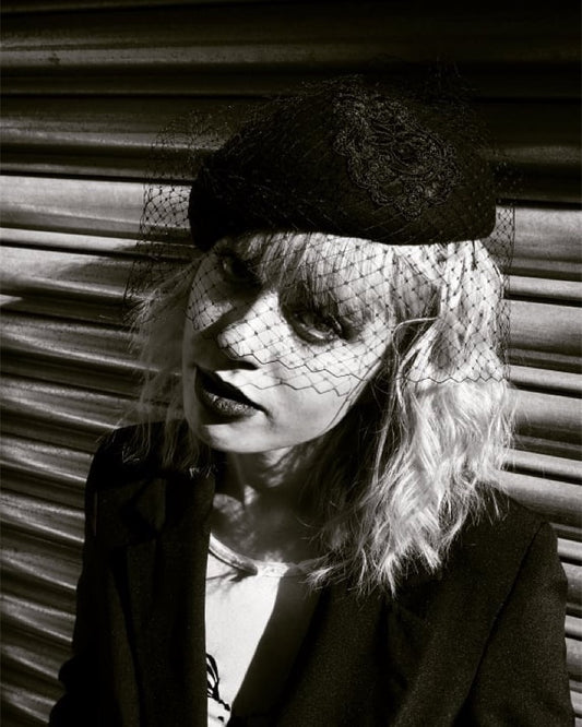 C Marlene Beret With Veil