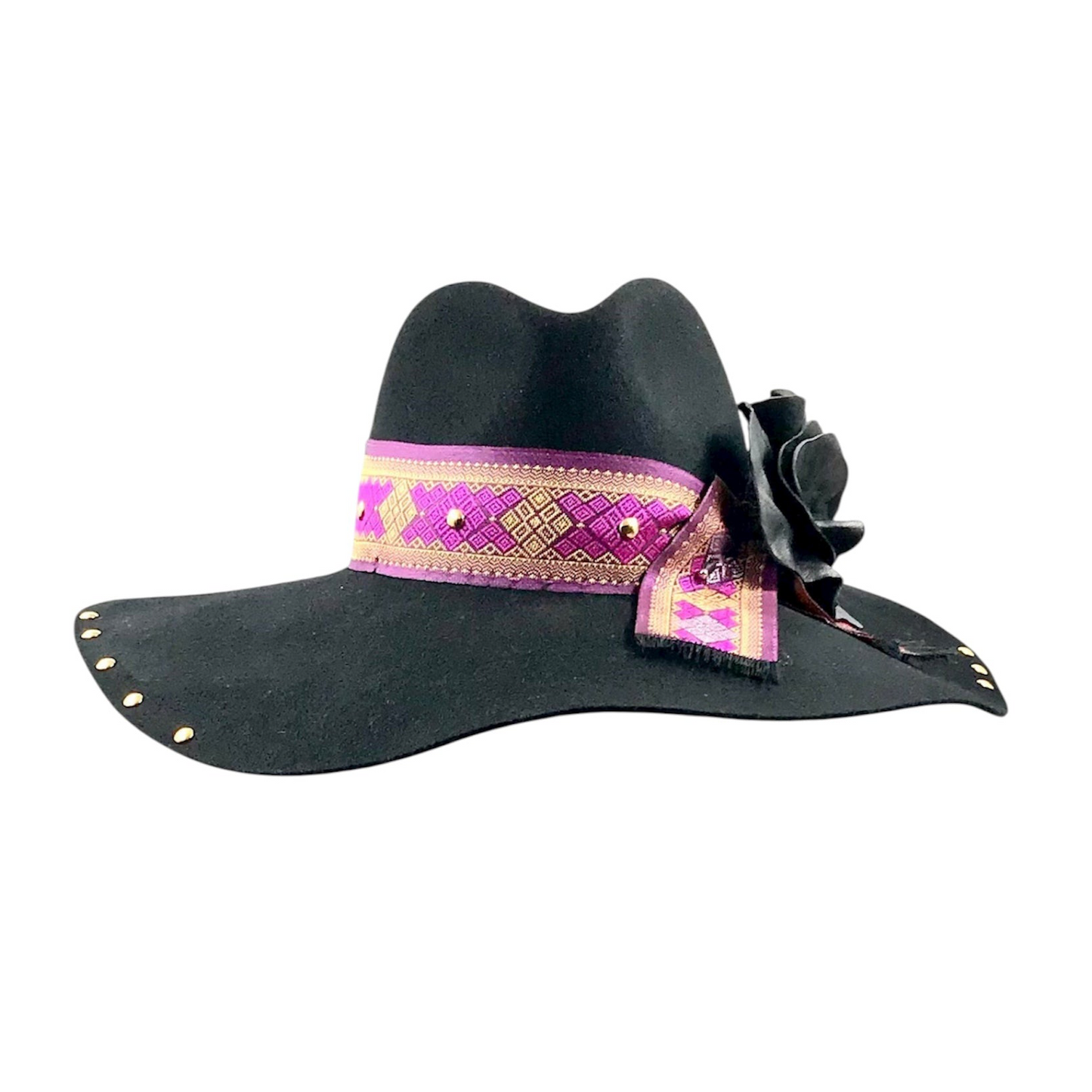 Hat  Wide brimmed fedora