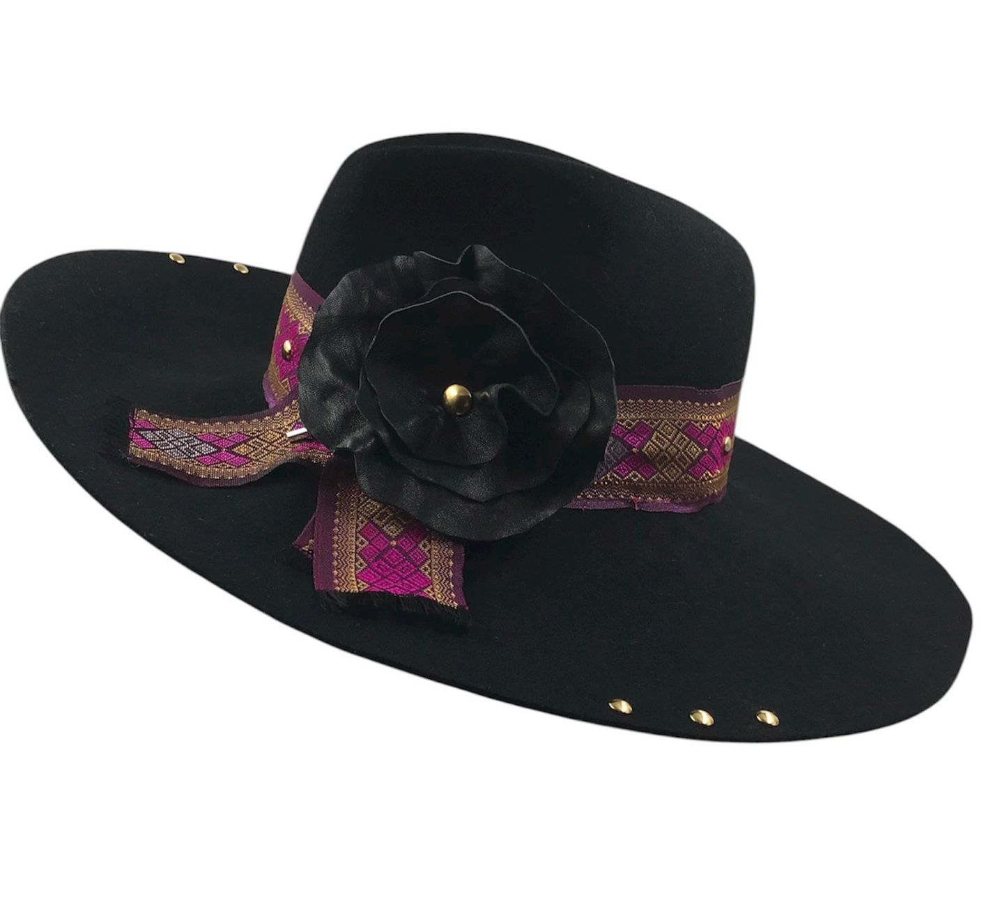 Hat  Wide brimmed fedora