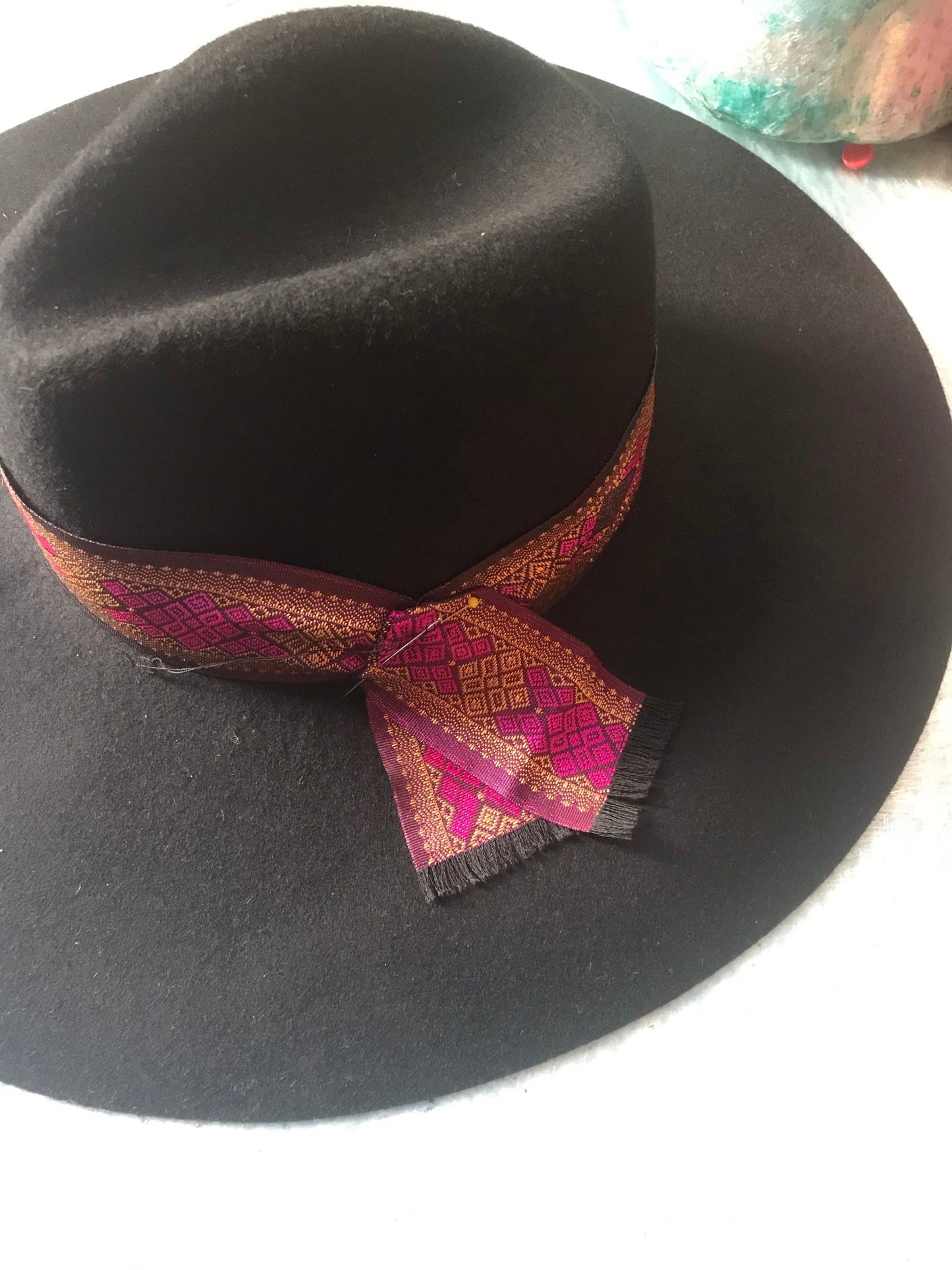 Hat  Wide brimmed fedora
