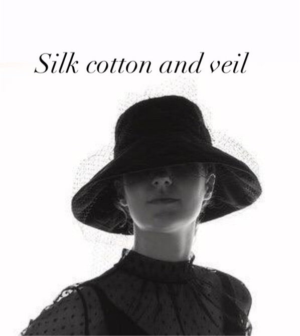 Hat Silk cotton veil bucket summer hat