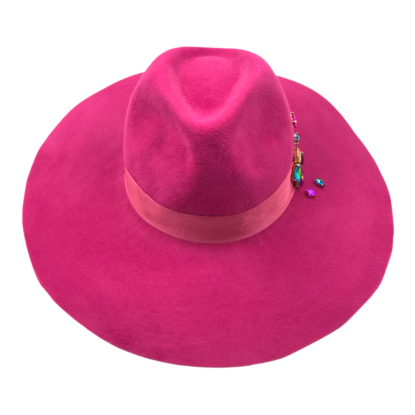 Hat Velour fedora hat magenta